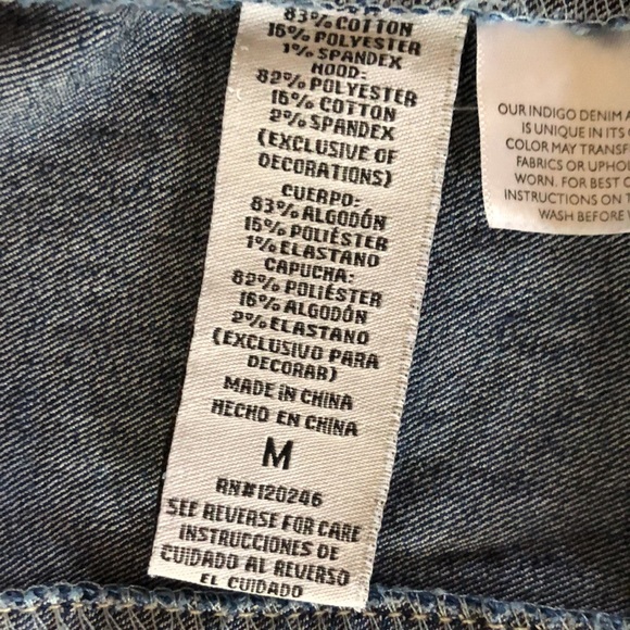 Wallflower Denim Sweatshirt Vest - Picture 4 of 7